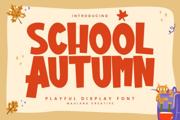 Autumn School: A Playful Display Font for Memorable Branding