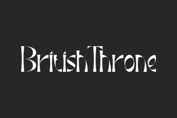 British Throne Display Font for Handmade Creators