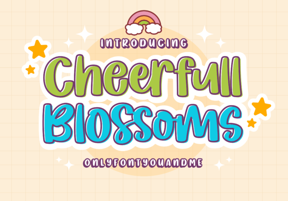 Cheerfull Blossoms: A Playful Display Font for Branding That Feels Human