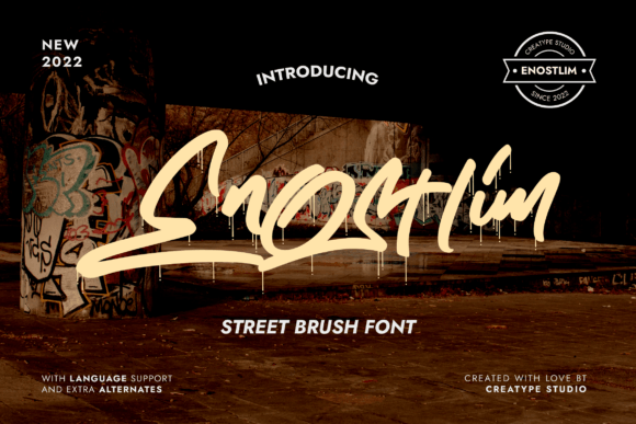 Enostlim: A Street Brush Font That Feels Like Real Paint