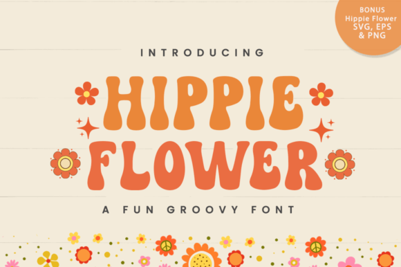 Hippie Flower: A Display Font That Feels Like Summer Light