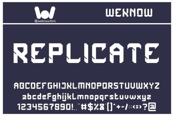 Replicate: A Techno-Style Display Font for Editorial Identity
